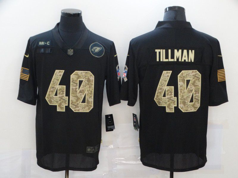 Men Arizona Cardinals #40 Tillman Black Camo Lettering 2020 Nike NFL Jersey->arizona cardinals->NFL Jersey